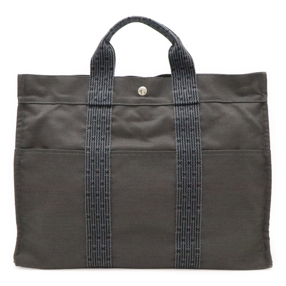 楽天市場】HERMES エルメス エールライントートMM グレー シルバー金具
