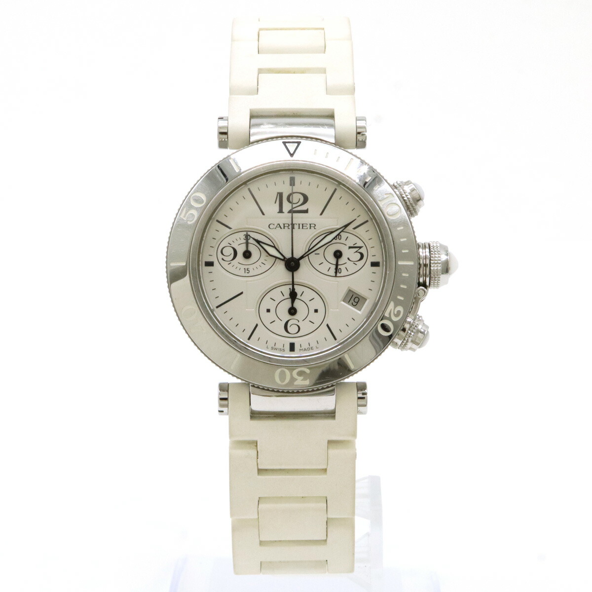 楽天市場】Cartier カルティエ パシャ シータイマー シルバー文字盤 QZ