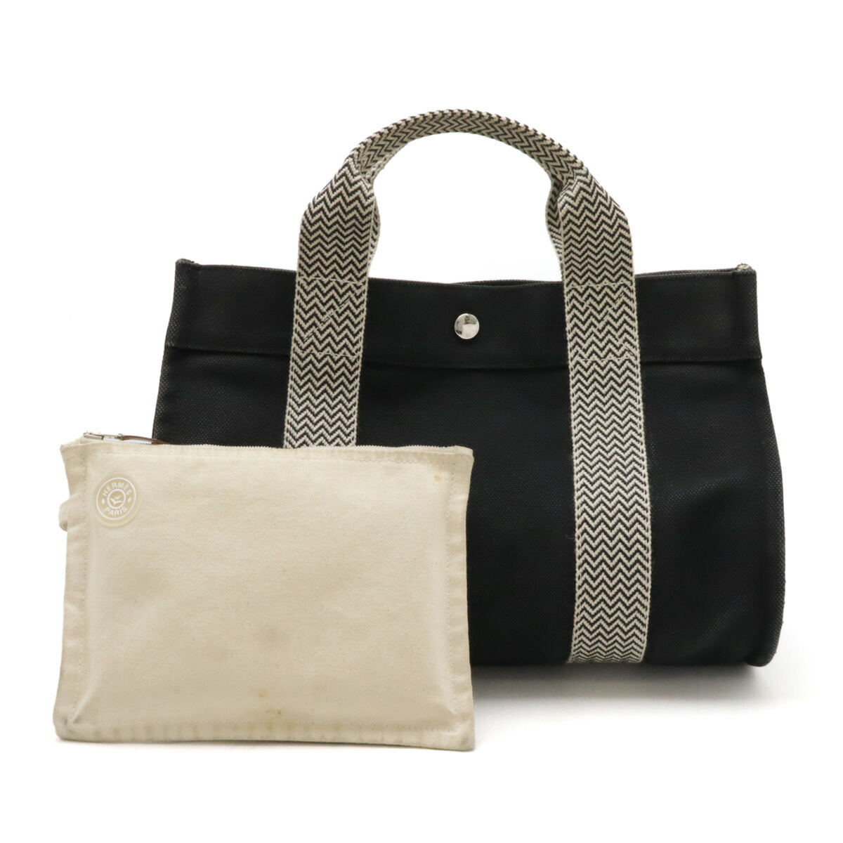 良品 HERMES エルメス カンヌ MM トートバッグ キャンバス 大容量　黒 楽天市場】HERMES エルメス カンヌMM トートバッグ ハンドバッグ