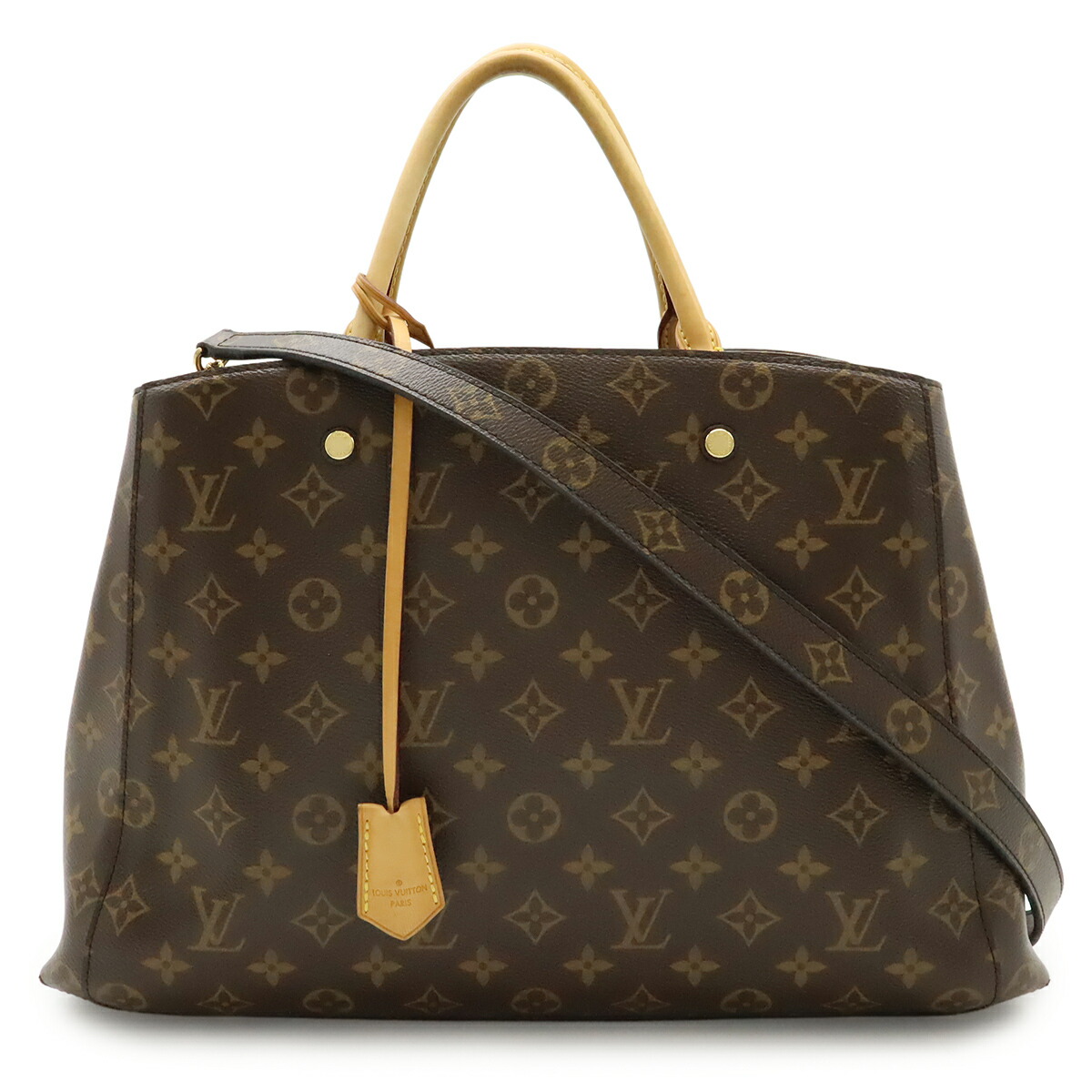LOUIS VUITTON ルイ ヴィトン モノグラム モンテーニュGM ハンドバック トートバッグ 2WAY ショルダーバッグ 空蝉肩部 M41067 【中古】