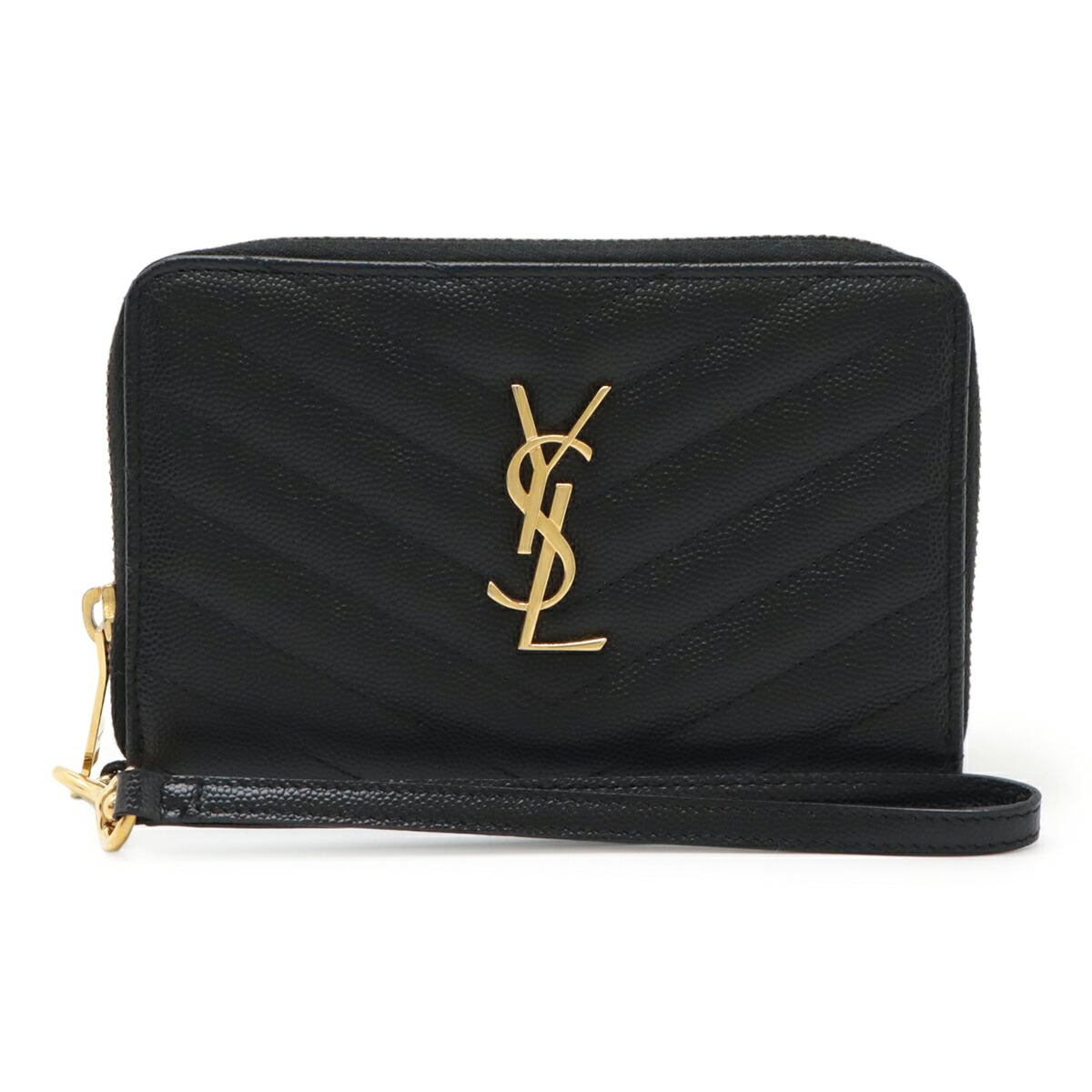 【美品】 SAINT LAURENT タイニーカサンドラミニウォレット ブラック 楽天市場】サンローランパリ 二つ折り財布 タイニーカサンドラ