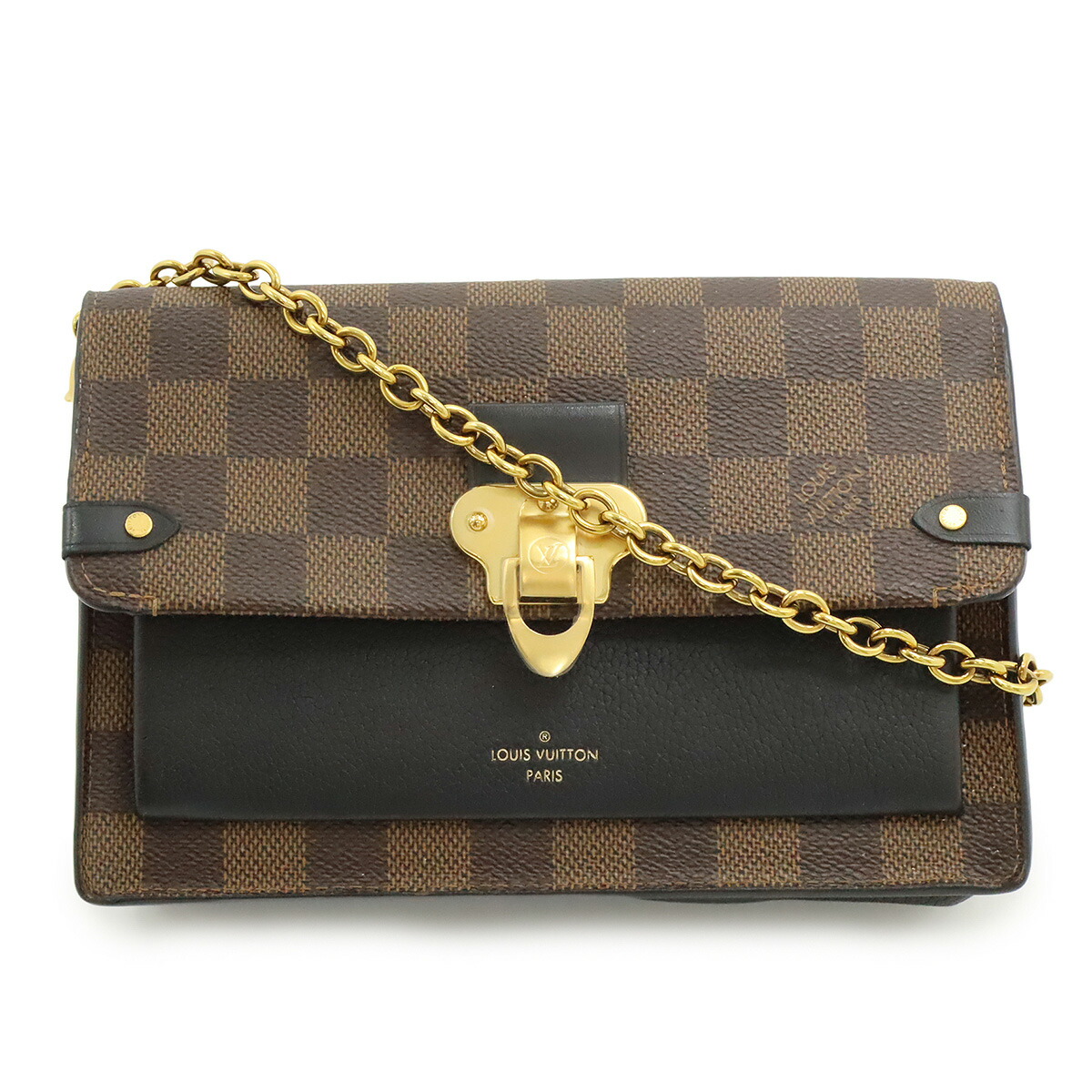 LOUIS VUITTON ルイ ヴィトン ダミエ ポルトフォイユ ヴァヴァン ショルダーバッグ チェーン店肩部 ノワール 黒いこと 黒 N60221 【中古】