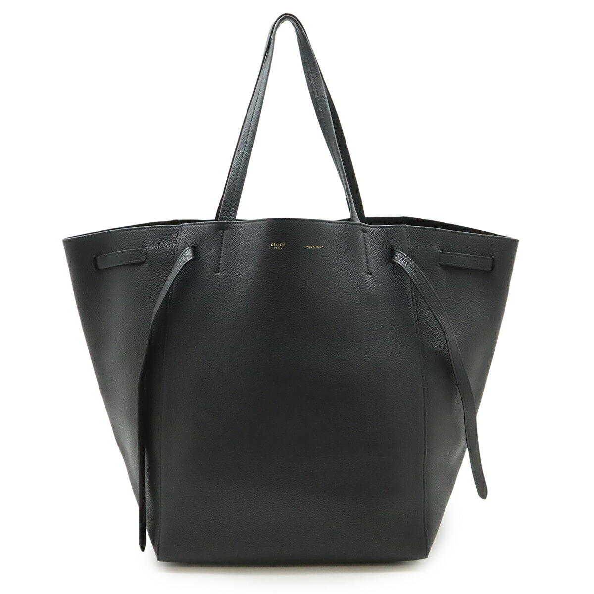 【美品】セリーヌ　トートバッグ　カバファントム　ゴールド金具　レザー　ブラック 極美品⭐︎定価22万⭐︎セリーヌ トートバッグ カバファントム