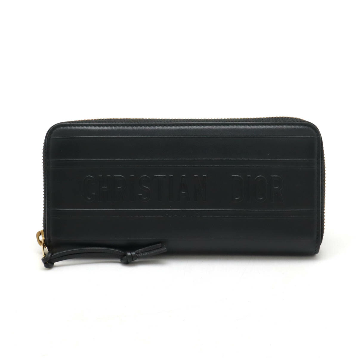 Christian Dior ブラック レザー 長財布 Christian Dior ブラックレザー長財布 bs17142 ヴィンテージ