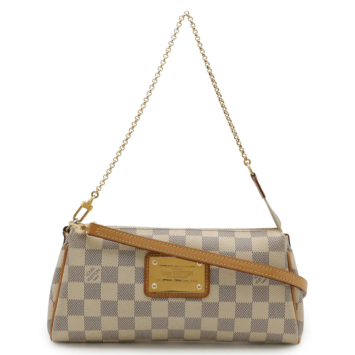 LOUIS VUITTON ルイ ヴィトン ダミエアズール エヴァ 佩び物車寄せ チェーン店御徒面子 2WAY ショルダーバッグ 曲がった掛け N55214 【中古】