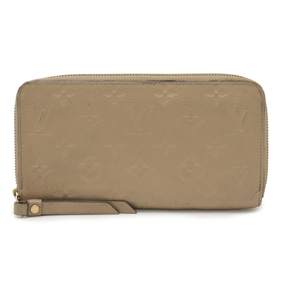 LOUIS VUITTON ルイ ヴィトン モノグラムアンプラント ジッピーウォレット ラウンドファスナー 長財布 レザー ガレ ベージュ系 M60738 【中古】｜ブルーミン／森田質店