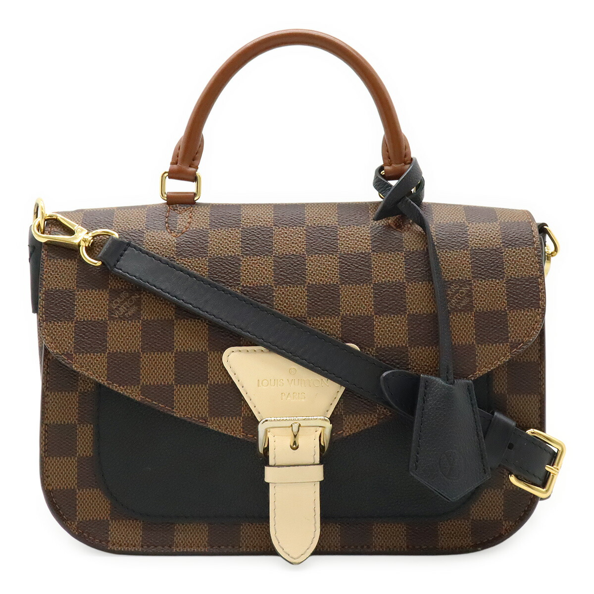 LOUIS VUITTON ルイ ヴィトン ダミエ ボーマルシェ ハンドバック 下げ翼御徒面子 2WAY ショルダーバッグ 曲がった掛け ノワール 黒いこと N40146 【中古】