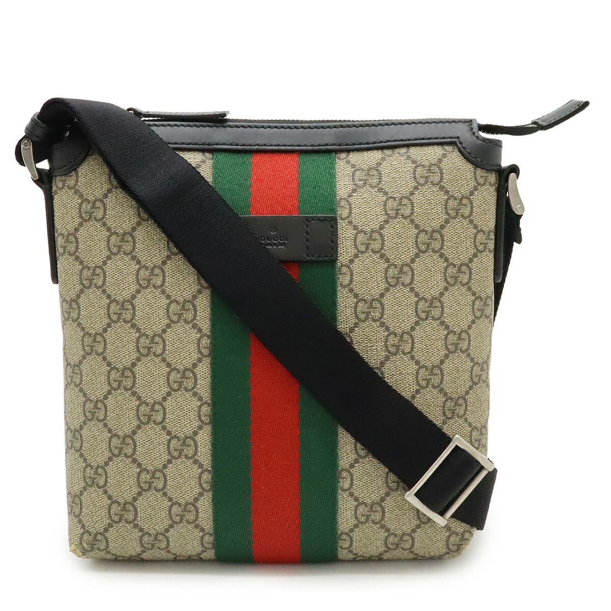 GUCCIグッチ メッセンジャーバッグ GG柄ショルダーバッグ 茶GGスプリーム GUCCI（グッチ） 斜め掛けショルダーバッグ GGスプリームキャンバス