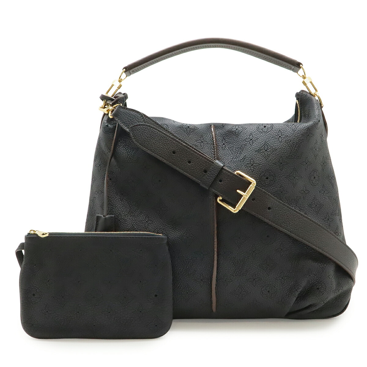 LOUIS VUITTON ルイ ヴィトン モノグラムマヒナ セレネMM ハンドバック 2WAY ショルダーバッグ 曲がった掛け ノワール 黒 黒いこと 車寄せ付き添い人 M93987 【中古】
