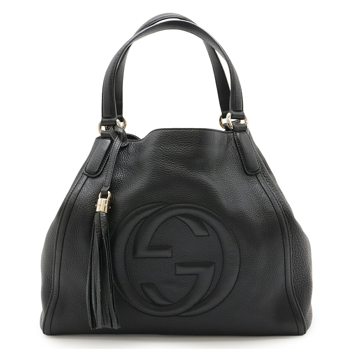 【美品】GUCCI ソーホー セラリウス トートバッグ282309 ブラック 22600068_1.jpg