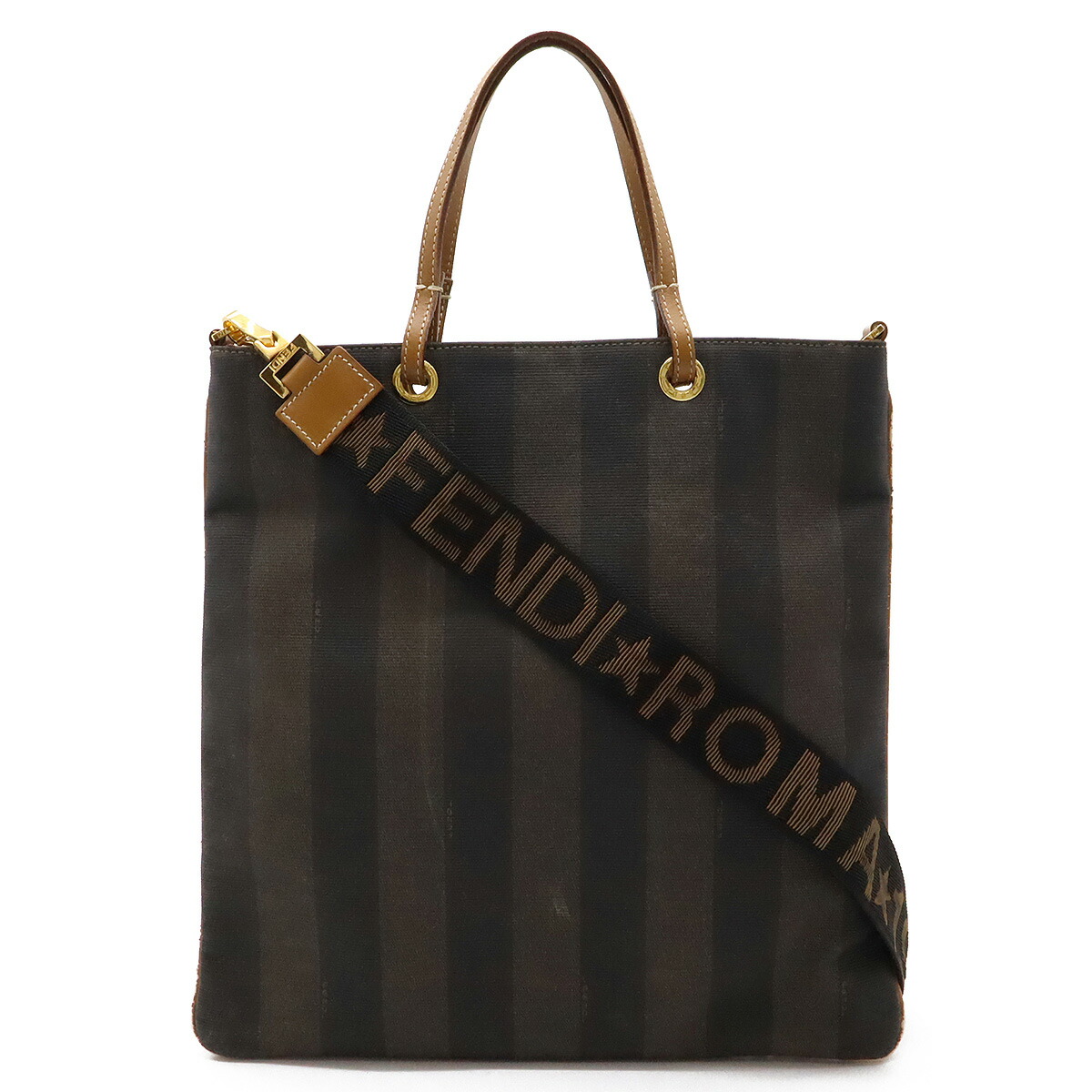 FENDI ペカン ナイロンキャンバス ハンドバッグ ブラック　ゴールド 楽天市場】【バッグ】FENDI フェンディ ペカン トートバッグ