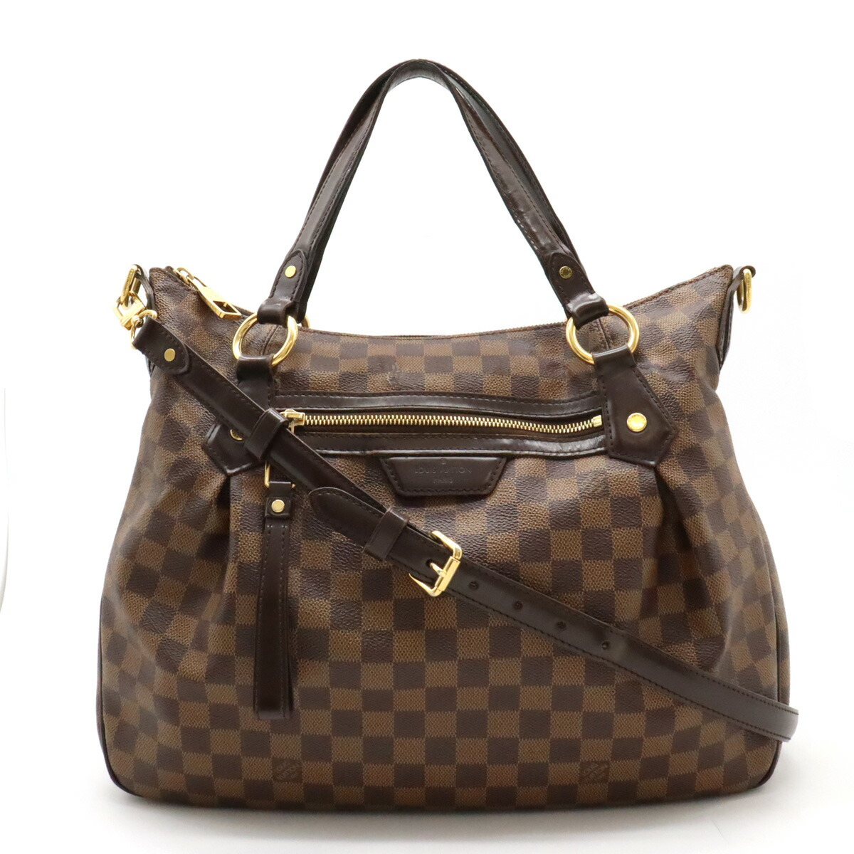 美品LOUIS VUITTON ルイヴィトンダミエ イーヴォラMMトートバッグ 美品LOUIS VUITTON ルイヴィトンダミエ イーヴォラMMトート