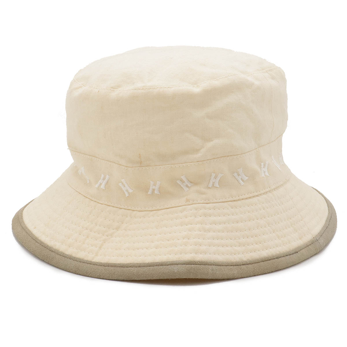 秋冬/HERMES (エルメス) ロゴ刺繍 コーデュロイバケットハット ブラウン 秋冬/HERMES (エルメス) ロゴ刺繍 コーデュロイバケットハット