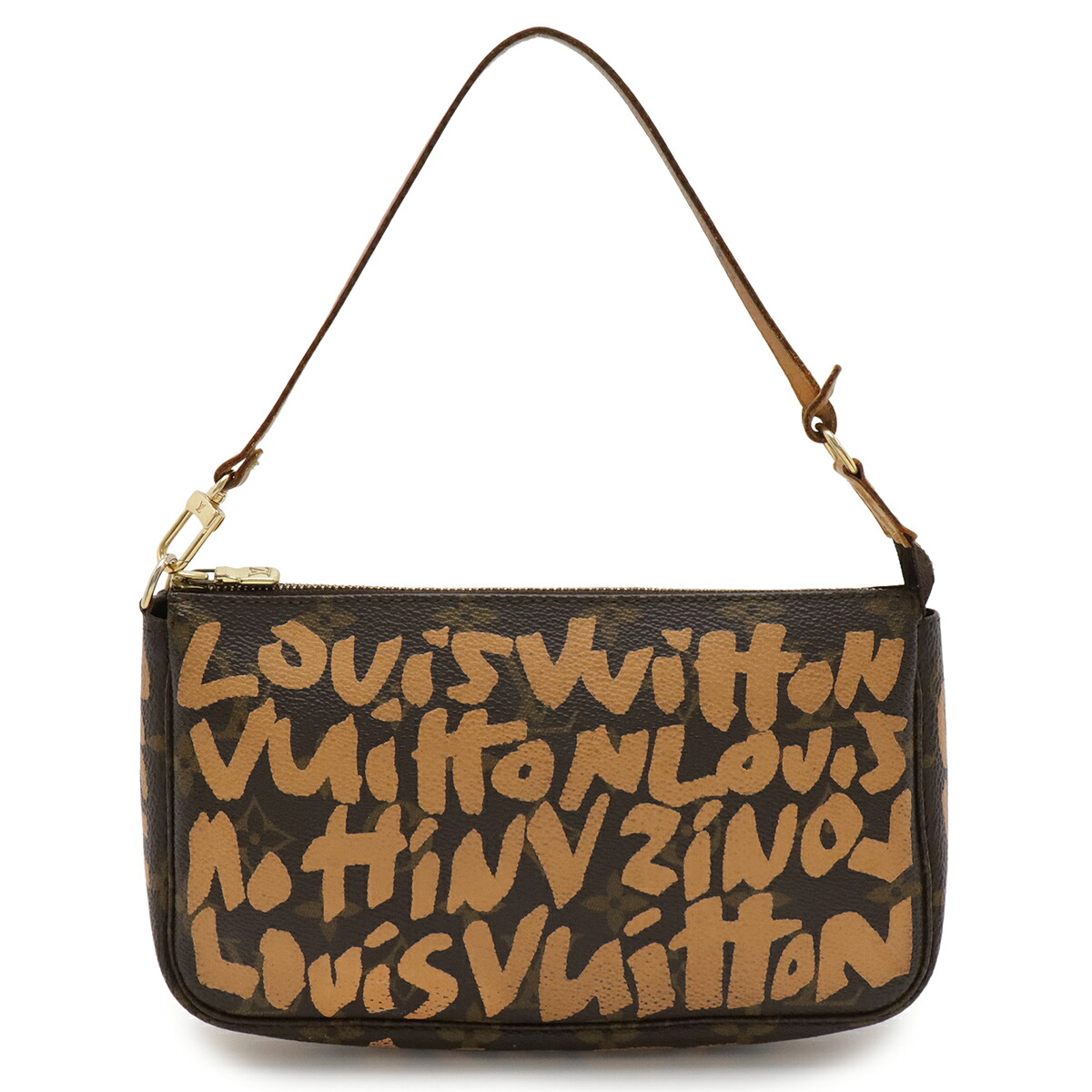 LOUIS VUITTON ルイ ヴィトン モノグラムグラフィティ ポシェット アクセソワール 佩び物車寄せ ハンドバック 桃 M92193 【中古】