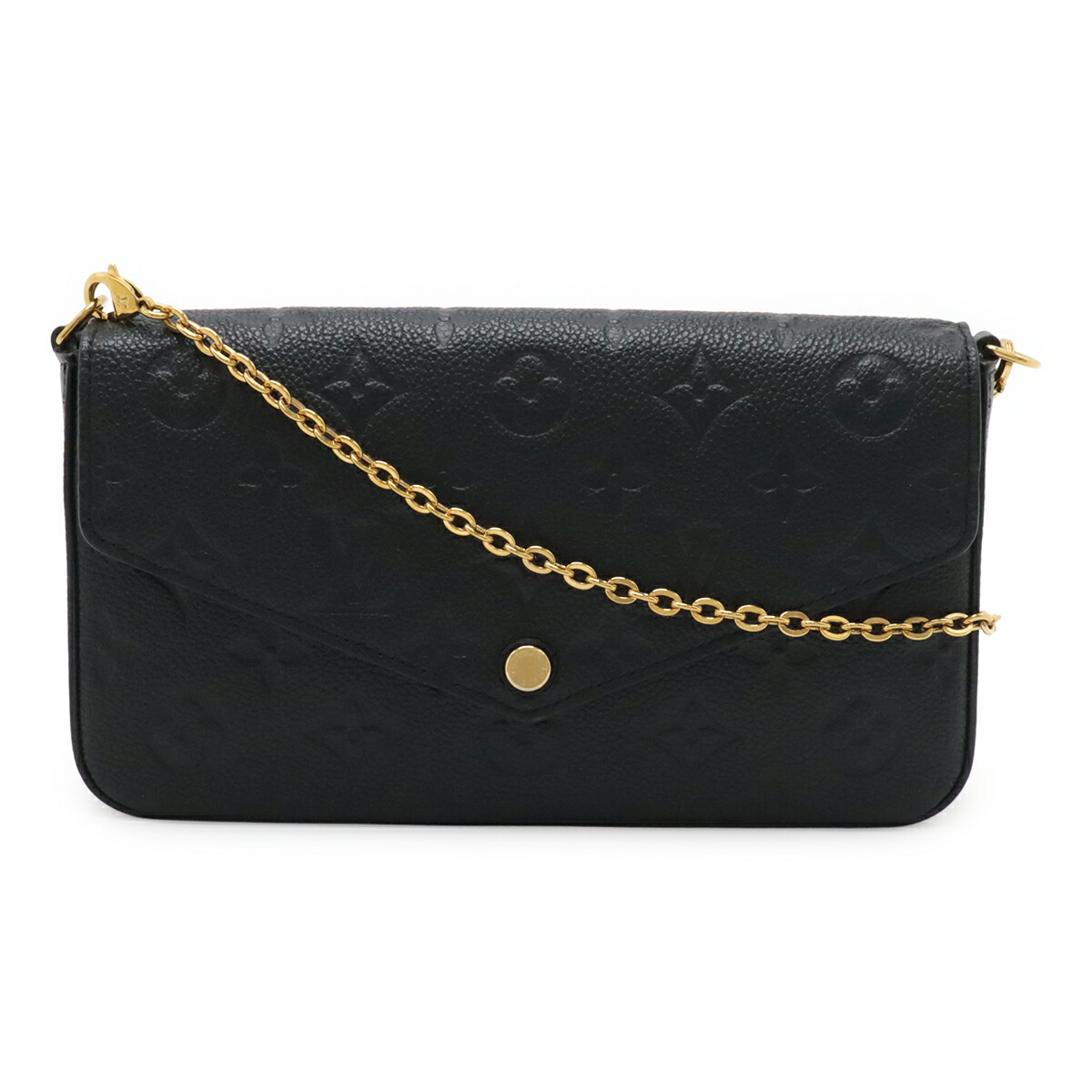 LOUIS VUITTON ルイ ヴィトン モノグラムアンプラント ポシェット フェリシー ショルダーバッグ 2WAY クラッチペダル御徒面子 ノワール 入れもの欠品 M64064 【中古】