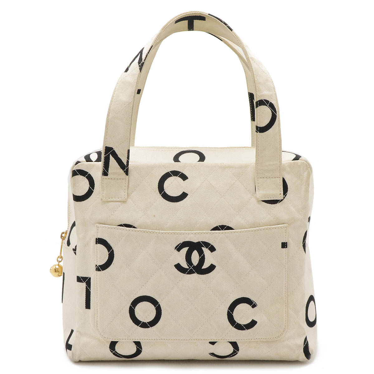 CHANEL シャネル ハンドバッグ プラスチックハンドル キャンバス CHANEL シャネル ハンドバッグ プラスチックハンドル キャンバス