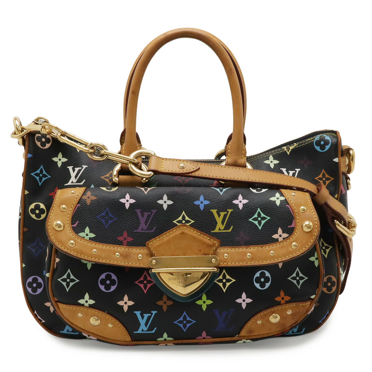 LOUIS VUITTON ルイ ヴィトン モノグラムマルチ色つや リタ ハンドバック 2WAY ショルダーバッグ チェーン店肩肉 ノワール 黒いこと 黒 M40126 【中古】