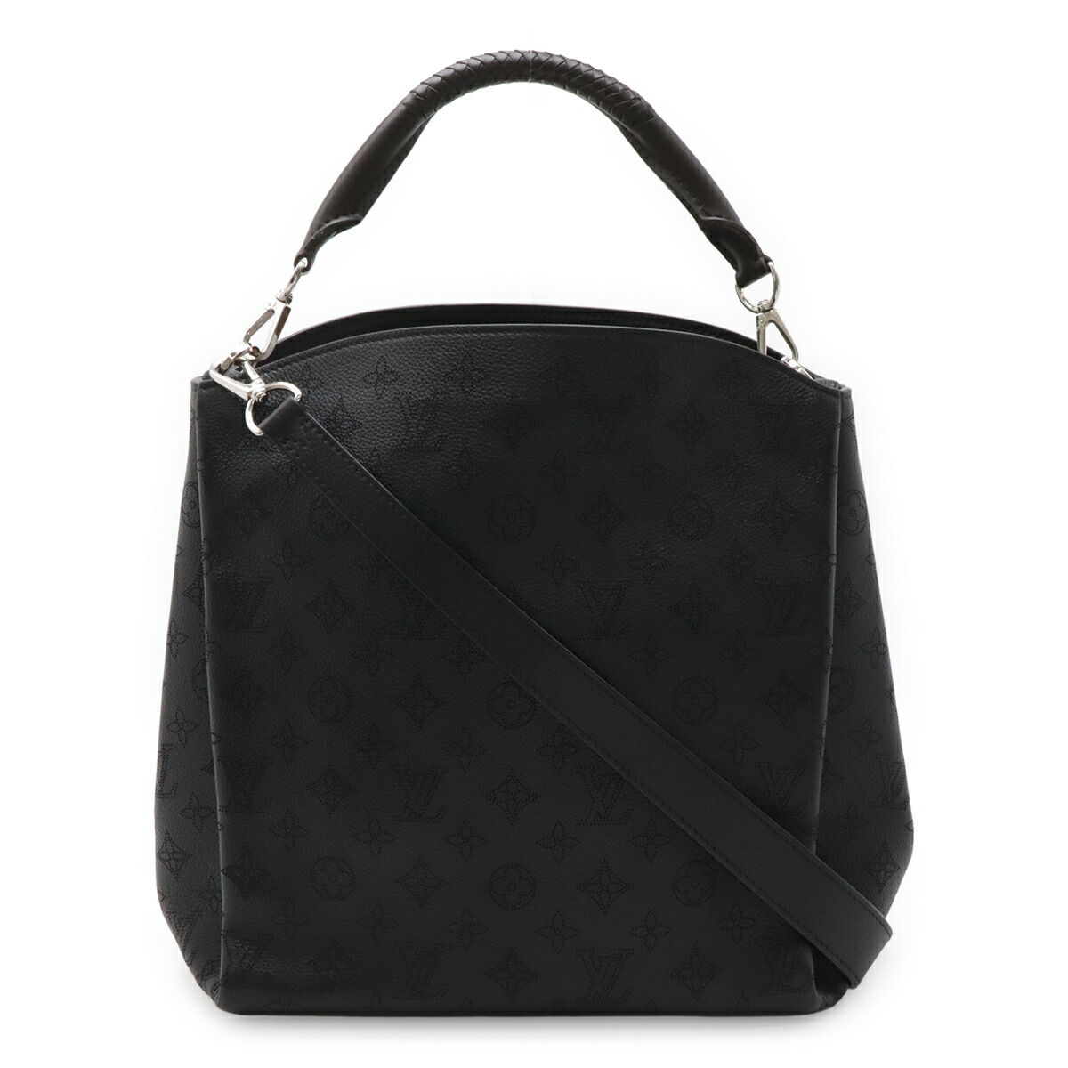 LOUIS VUITTON ルイ ヴィトン マヒナ バビロンPM ショルダーバッグ なめし革 ノワール 黒 黒いこと しろがね色金具 M50031 【中古】