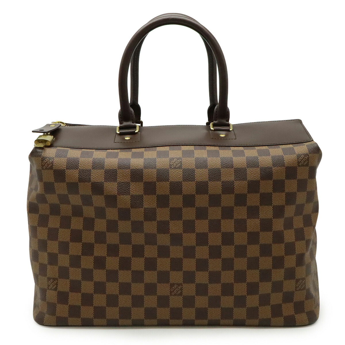 ダミエパターン ブラウンレザーハンドバッグ 楽天市場】LOUIS VUITTON ルイ ヴィトン ダミエ マンハッタンPM