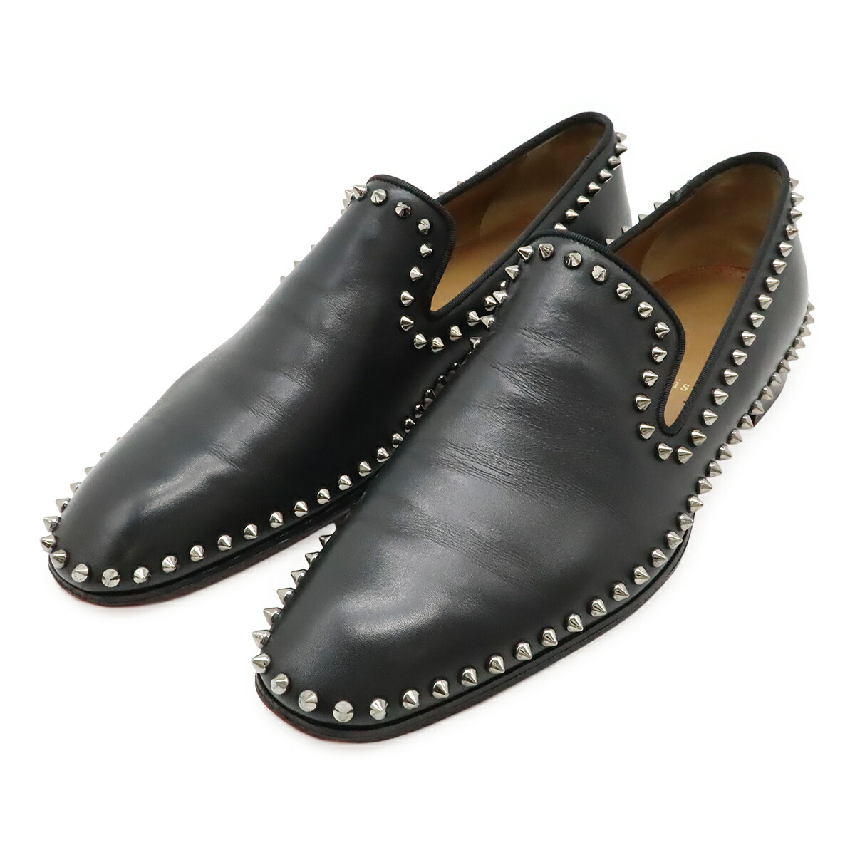 Christian Louboutinレザーシューズローファースリッポンパイソン Christian Louboutinレザーシューズローファースリッポンパイソン