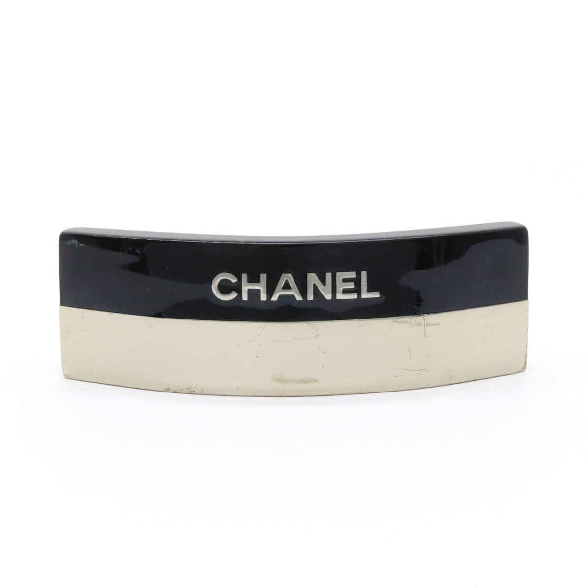 人気【CHANEL】ブラック×シルバー ヘアクリップ バレッタ CHANEL - CHANEL シャネル バレッタ ヘアクリップ 髪留め リボン