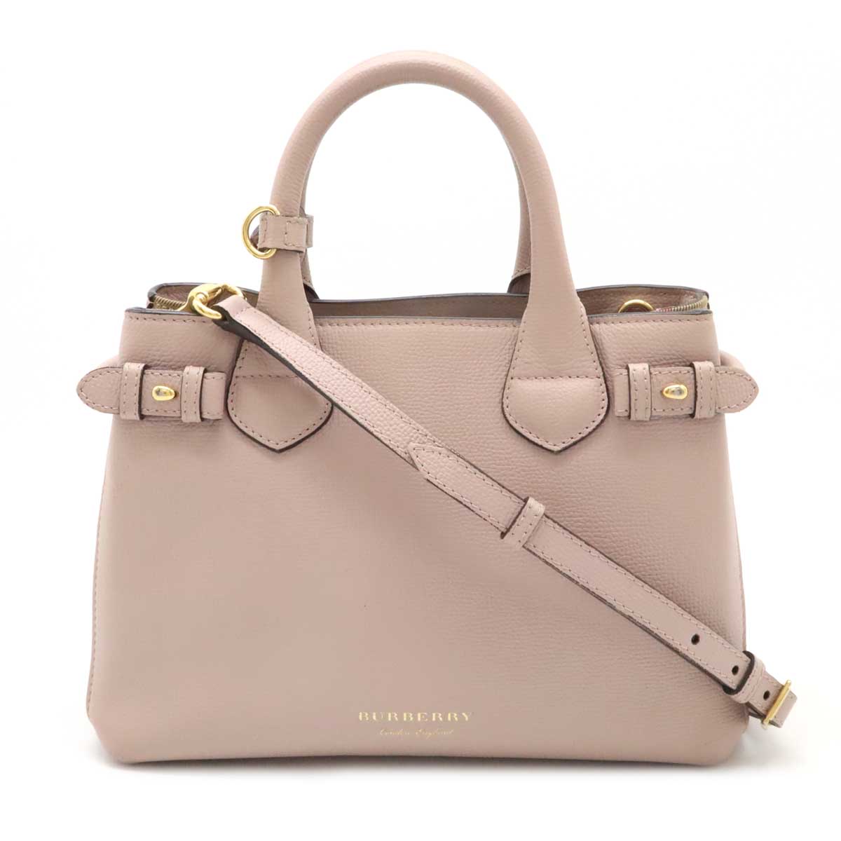 BURBERRY　バーバリー　ハンドバック　チェック　ベージュ　レザー BURBERRY バーバリー ノバチェック ハンドバッグ トートバッグ
