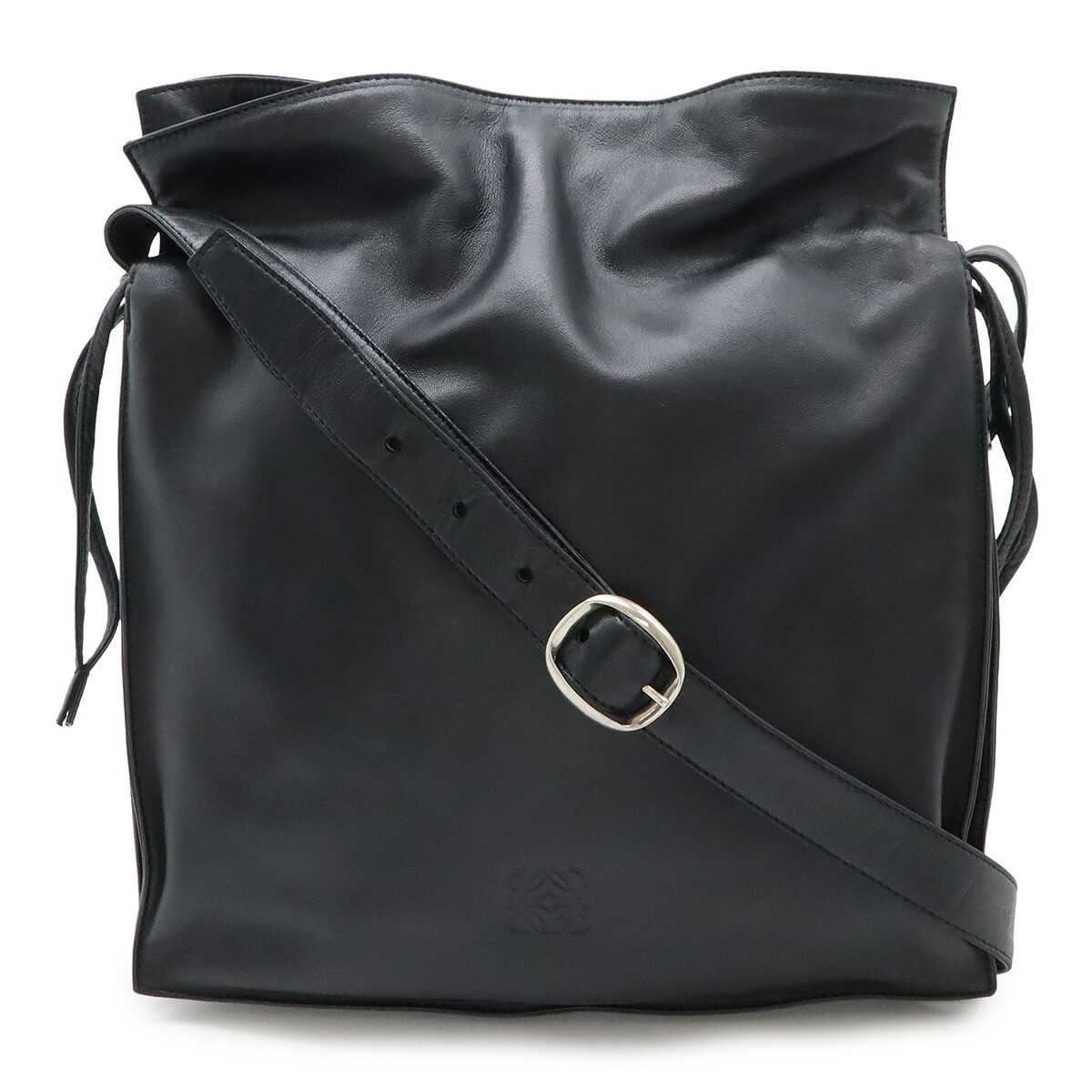黒のレザーフラップバッグ　Loewe 楽天市場】【返品可】ロエベ LOEWE フラメンコ 30 ブラック