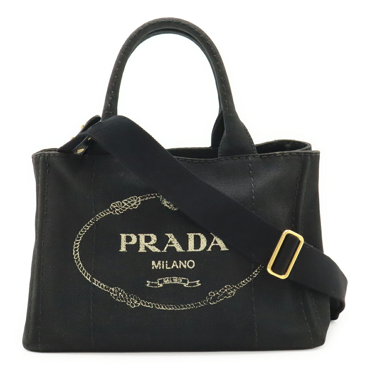 楽天市場】PRADA プラダ カナパ 三角ロゴプレート ブラック 黒