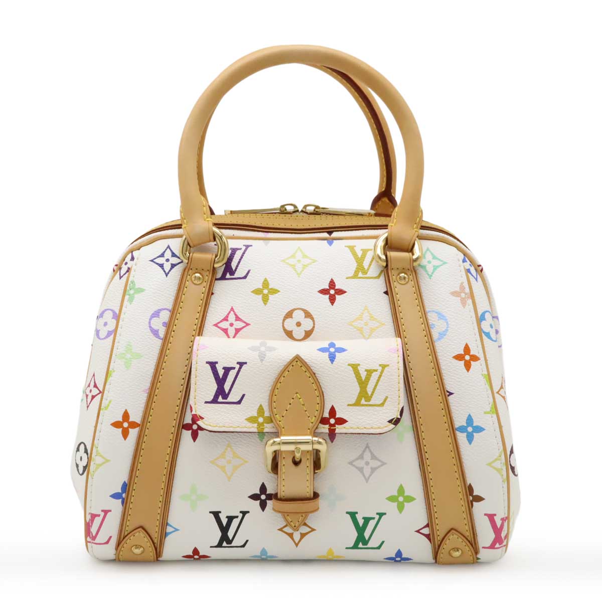 LOUIS VUITTON ルイ ヴィトン モノグラムマルチカラー プリシラ ハンドバッグ ミニバッグ ブロン 白 ホワイト M40096 【中古】