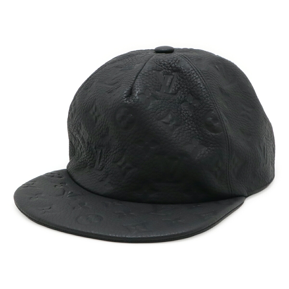 LOUIS VUITTON ルイ ヴィトン キャスケット モノグラム クイル 1.0 キャップ 帽子 レザー ブラック 黒 オレンジ #TU MP2320 【中古】｜ブルーミン／森田質店
