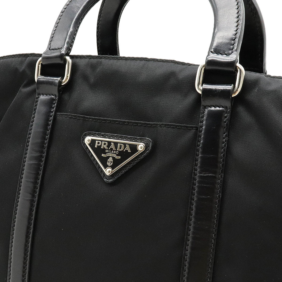 PRADA プラダ TESSUTO ブラック シルバー金具 B1066M NERO ナイロン