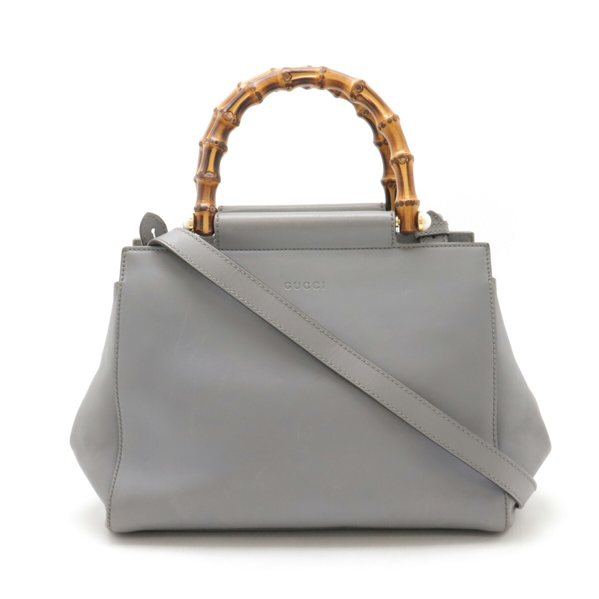GUCCI バッグ ニムフェア バンブー グレー パール ショルダー 2way 楽天市場】GUCCI グッチ ニムフェア バンブー ハンドバッグ 2WAY