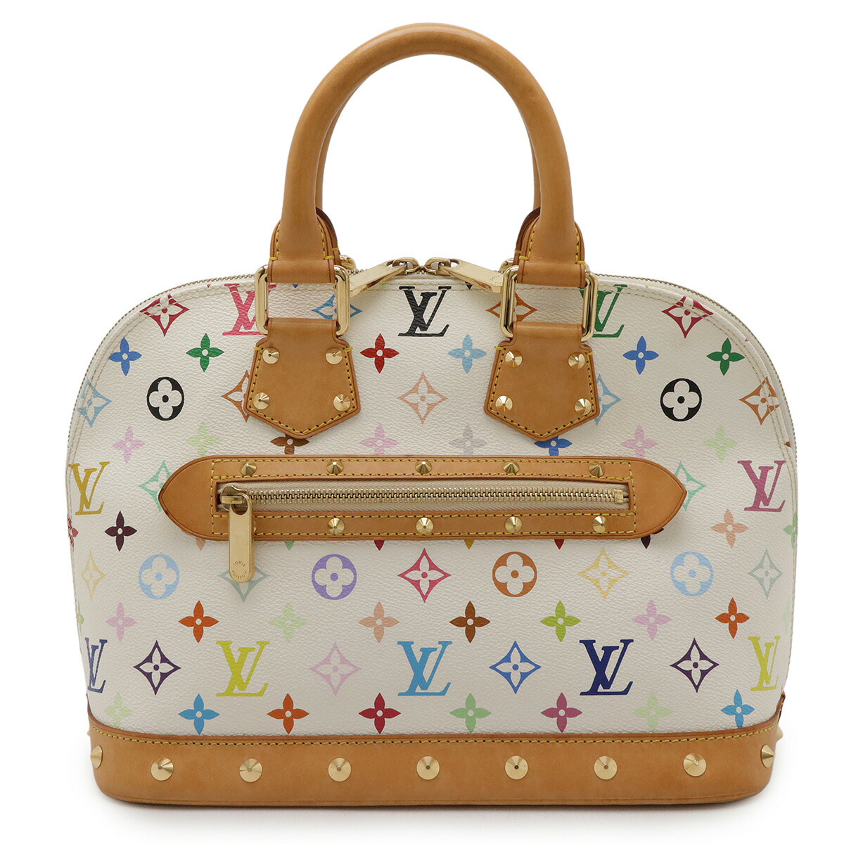 LOUIS VUITTON ルイ ヴィトン モノグラムマルチカラー アルマ ハンドバッグ ブロン 白 ホワイト M92647 【中古】