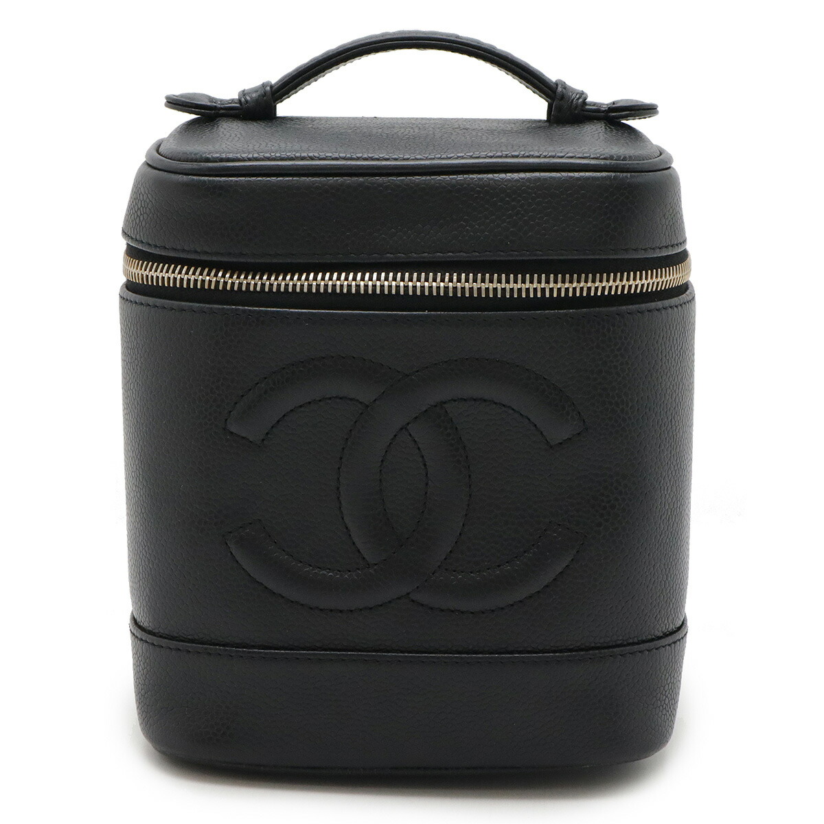 美品●シャネル　バニティ　ポーチ　ココマーク　キャビアスキン　レザー　ブラック 楽天市場】CHANEL シャネル ココマーク バニティバッグ