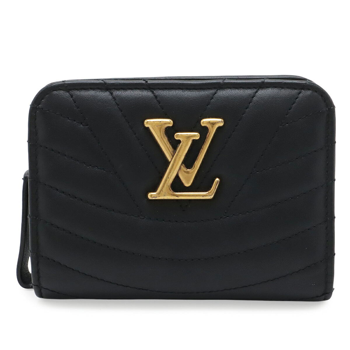 LOUIS VUITTON ルイ ヴィトン 前衛派 ジプト コンパクトウォレット 2つ折紙入れ 二つ折り紙入れ なめし革 ノワール 黒 黒いこと M63789 【中古】