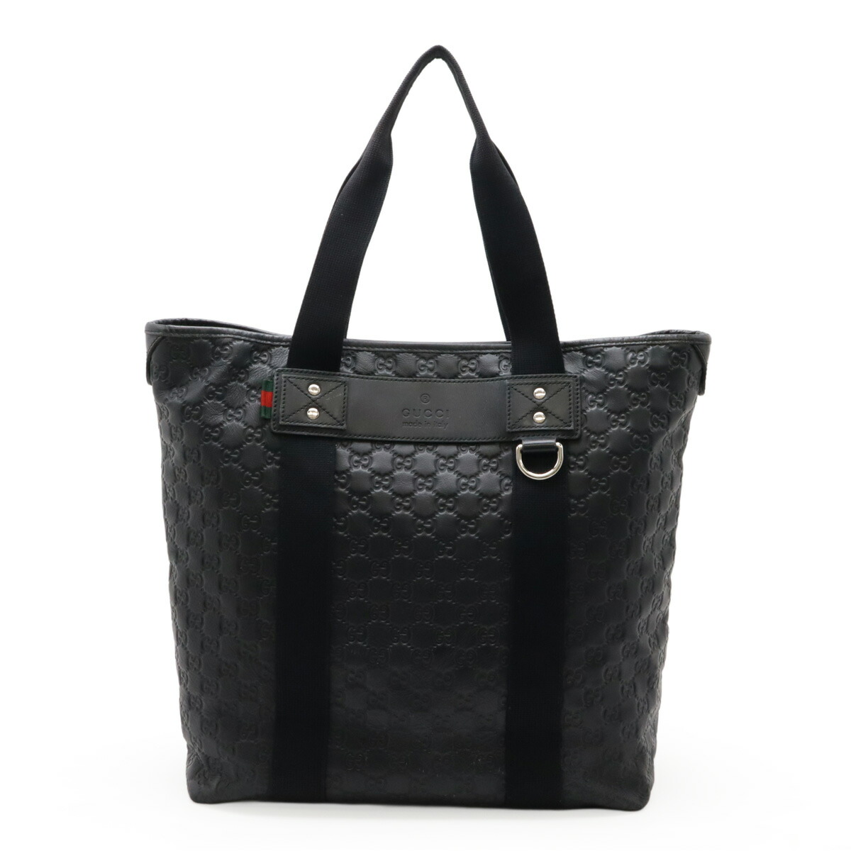 GUCCI トートバッグ ブラック 大容量 GG ブラック〕ラージ トートバッグブラック GGスプリーム