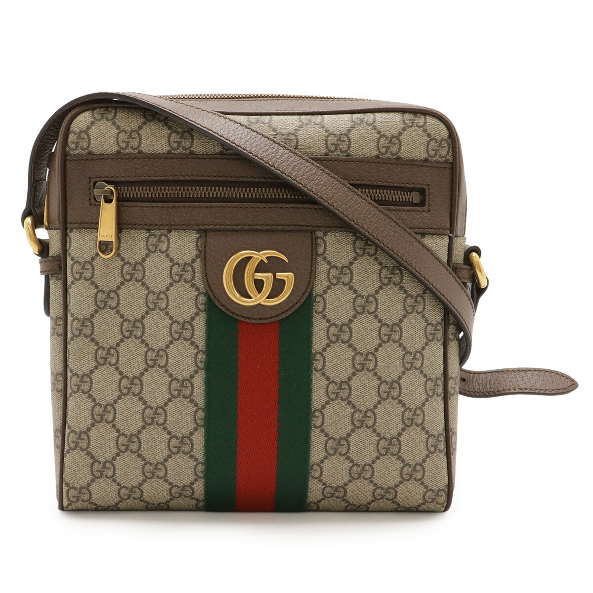 GUCCI グッチ オフィディア スモール 伝達人御徒面子 GGスプリーム シェリー酒生産ライン PVC なめし革 ベージュ モカ赤銅色 547926 【中古】