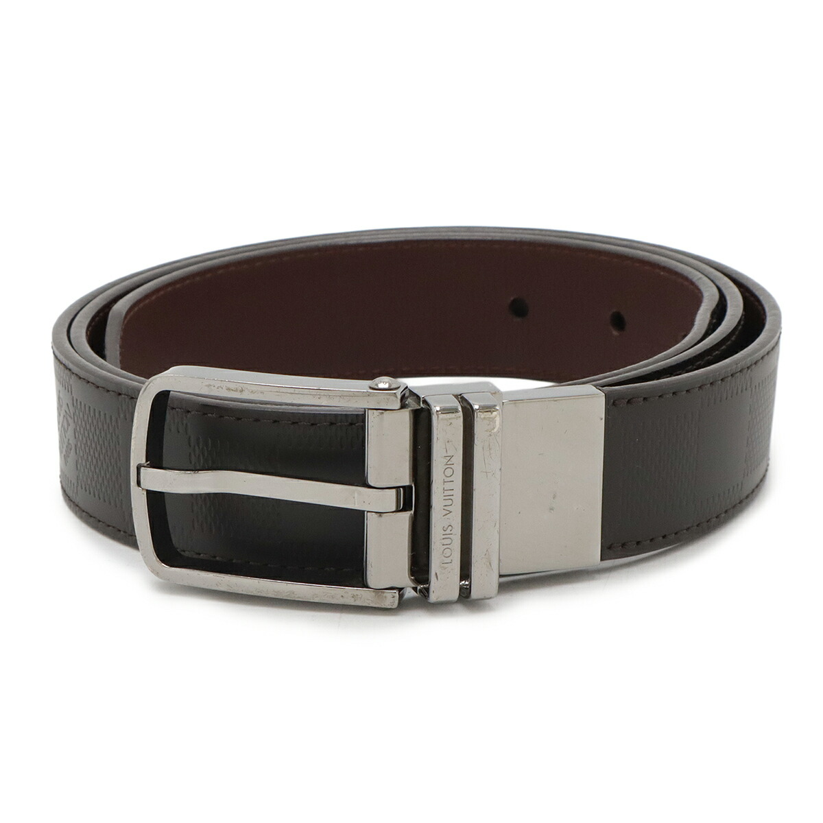 ルイヴィトン ダミエアンフィニ サンチュール ベルト リバーシブル 楽天市場】LOUIS VUITTON ルイ ヴィトン ダミエアンフィニ サン