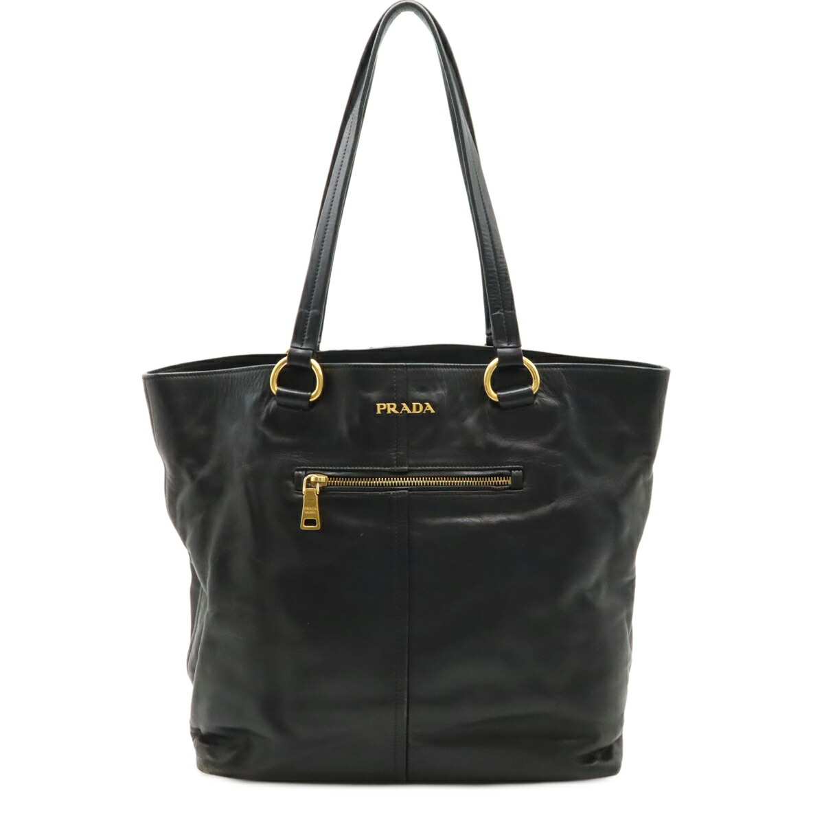【極美品】PRADA プラダ　ナイロン　ブラック　ハンドバッグ　トートバッグ 超極美品】PRADA プラダ トートバッグ ナイロン レザー ブラック