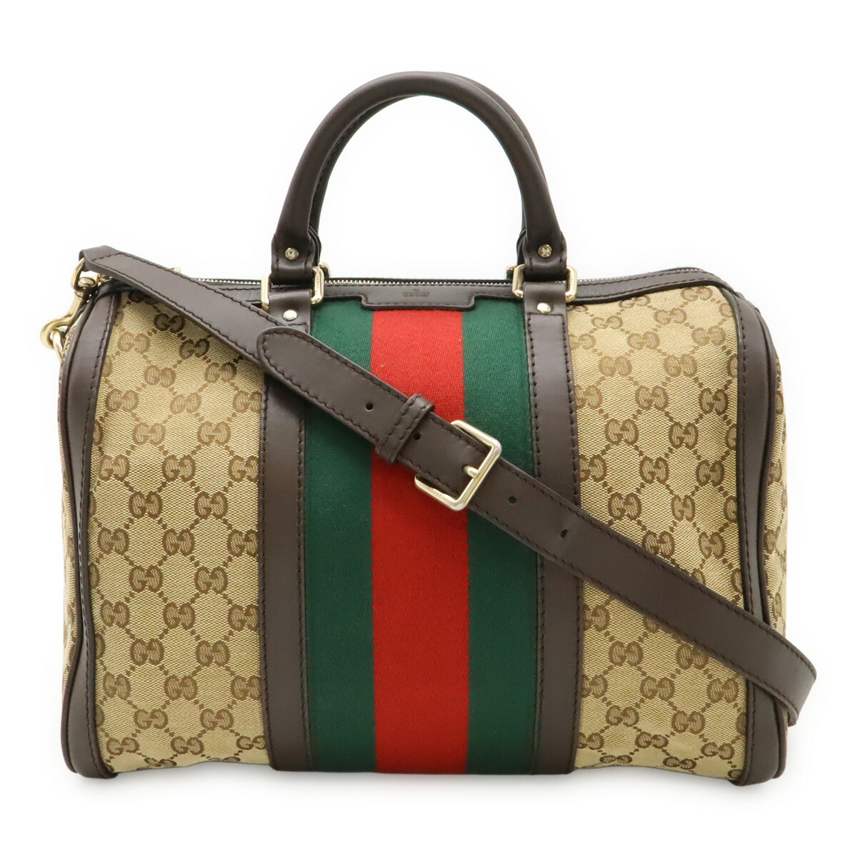 GUCCI グッチ GG柄 シェリーライン ボストンバッグ ミニ レザー 茶 楽天市場】GUCCI グッチ GGキャンバス シェリーライン