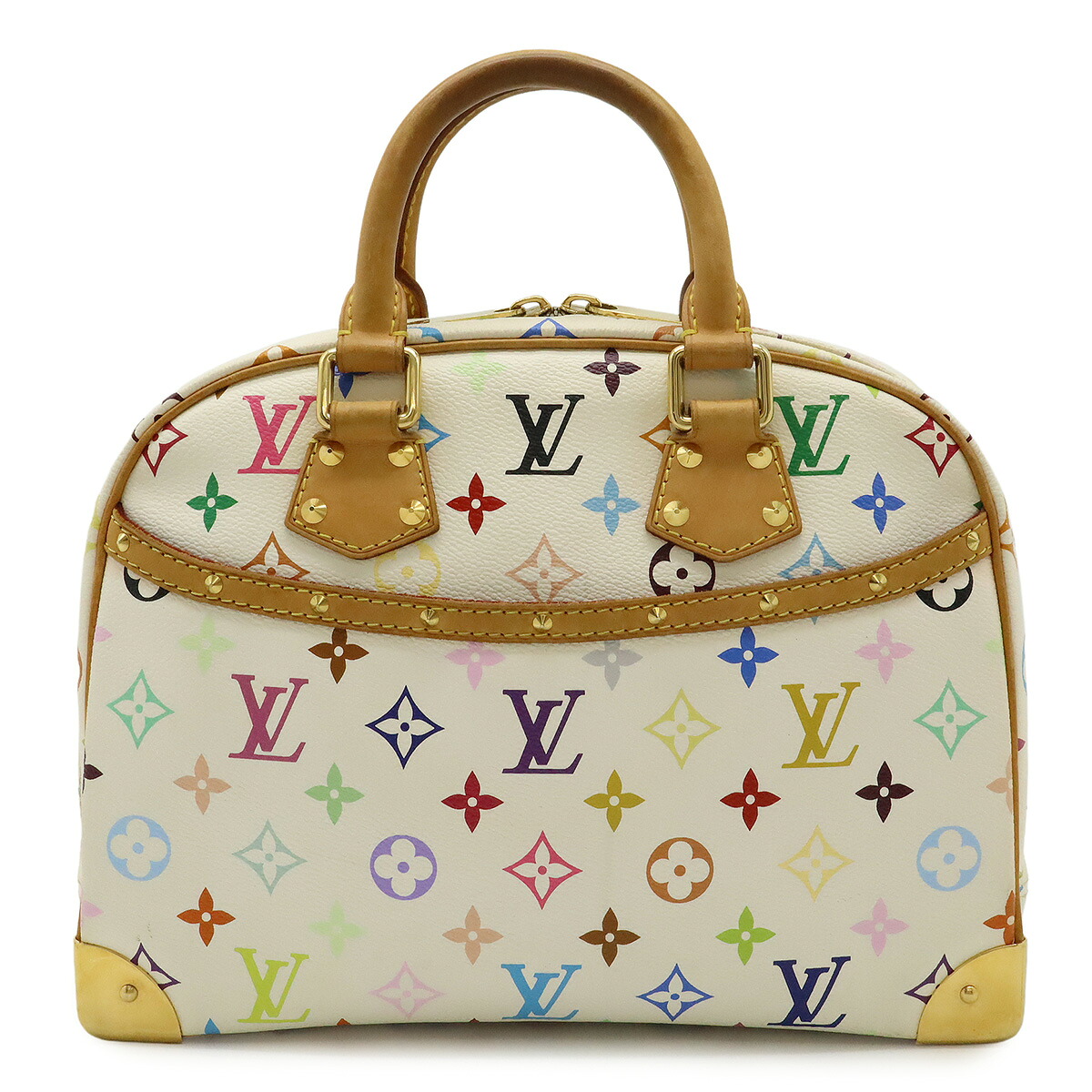 LOUIS VUITTON ルイ ヴィトン モノグラムマルチカラー トゥルーヴィル ハンドバッグ ブロン 白 ホワイト M92663 【中古】|ブルーミン/森田質店