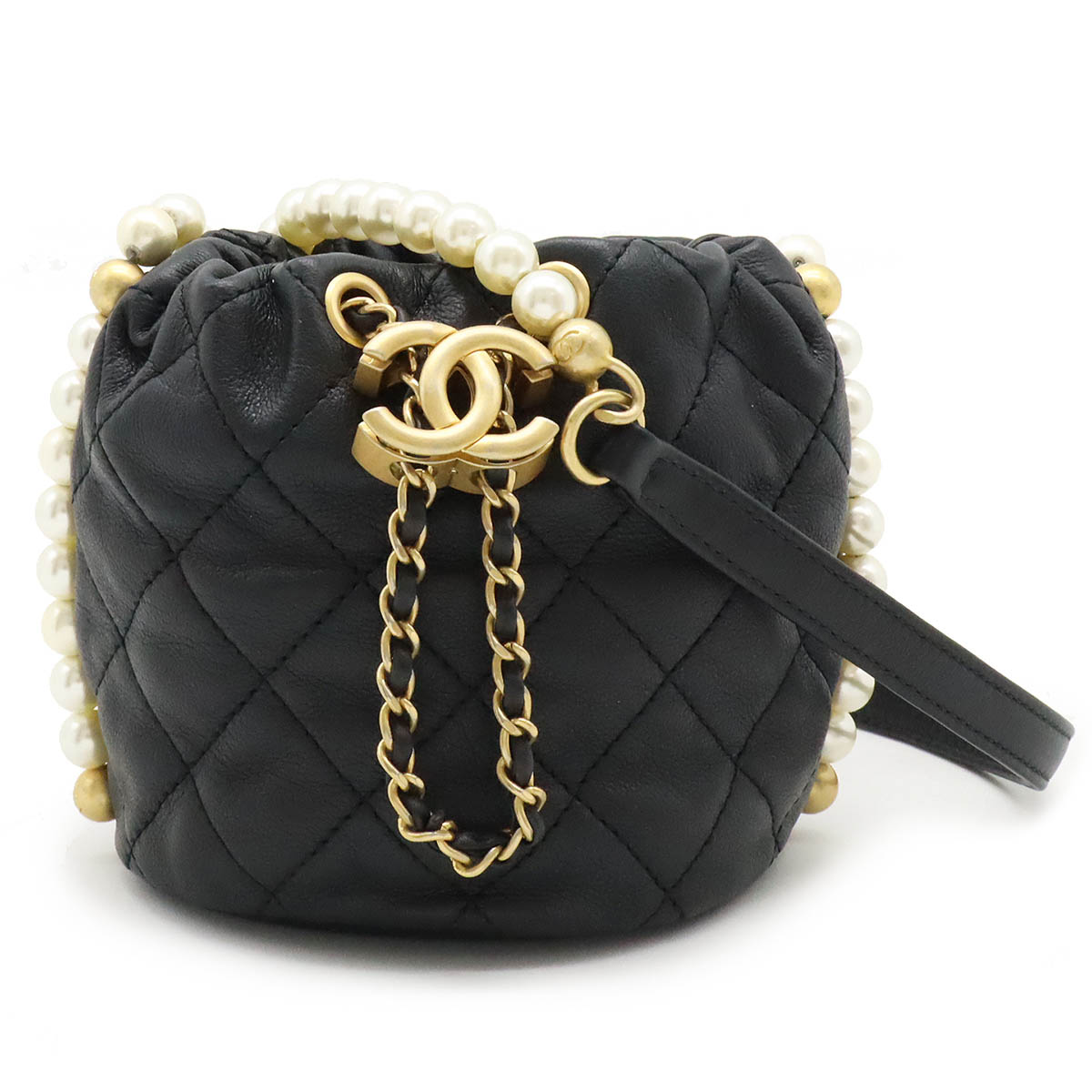 シャネル パールチェーン バケットバッグ ブラック 楽天市場】CHANEL シャネル マトラッセ ココマーク パール