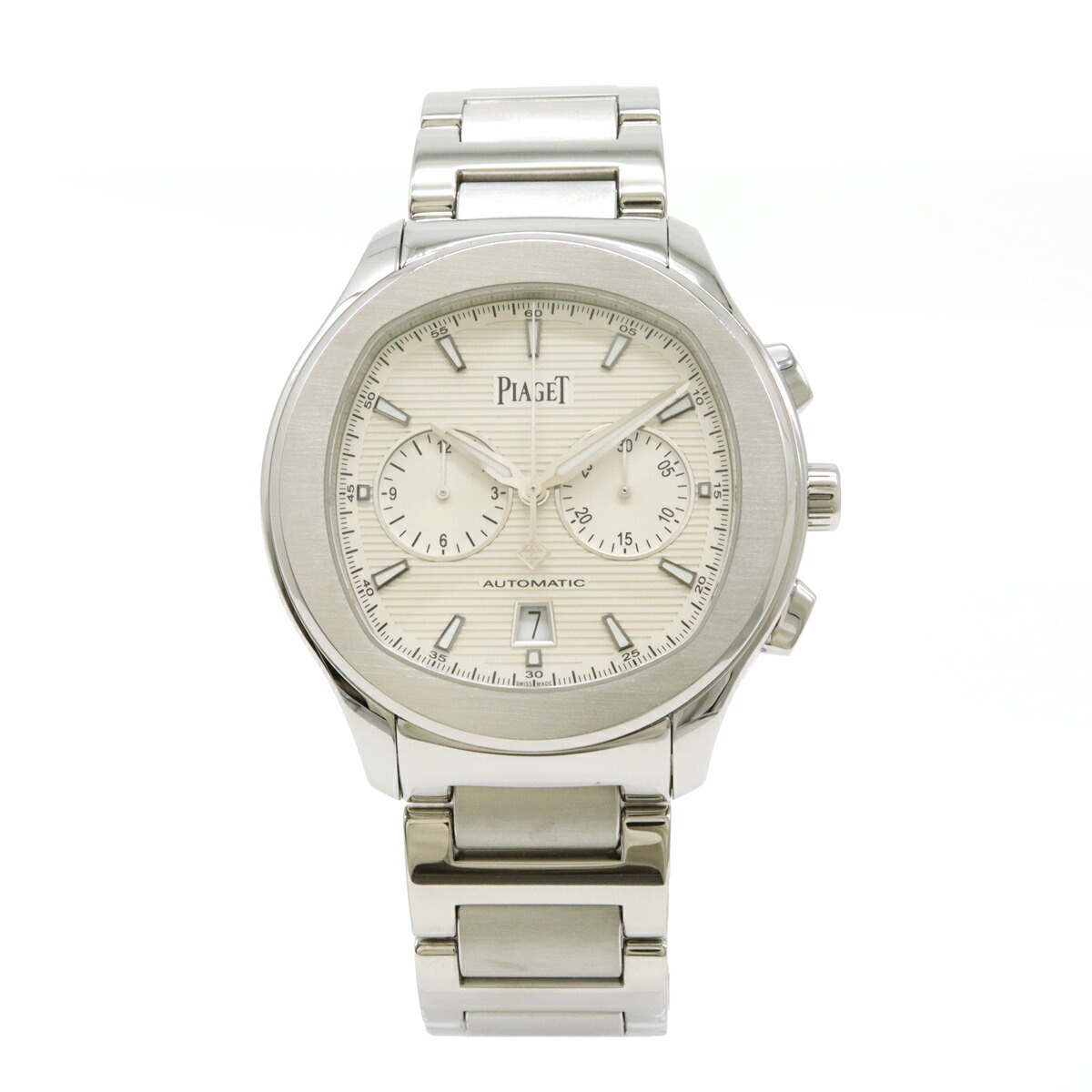 PIAGET ピアジェ ポロ クロノグラフ ホワイト文字盤 SS メンズ AT オートマ 腕時計 G0A41004　P11269 【中古】
