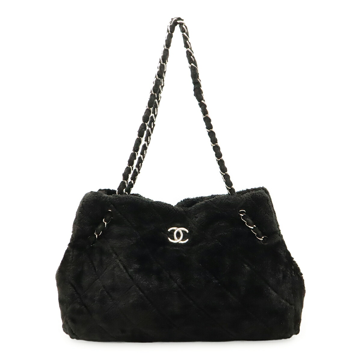 CHANEL ラパン ラビット チェーンショルダー ファー アームウォーマー