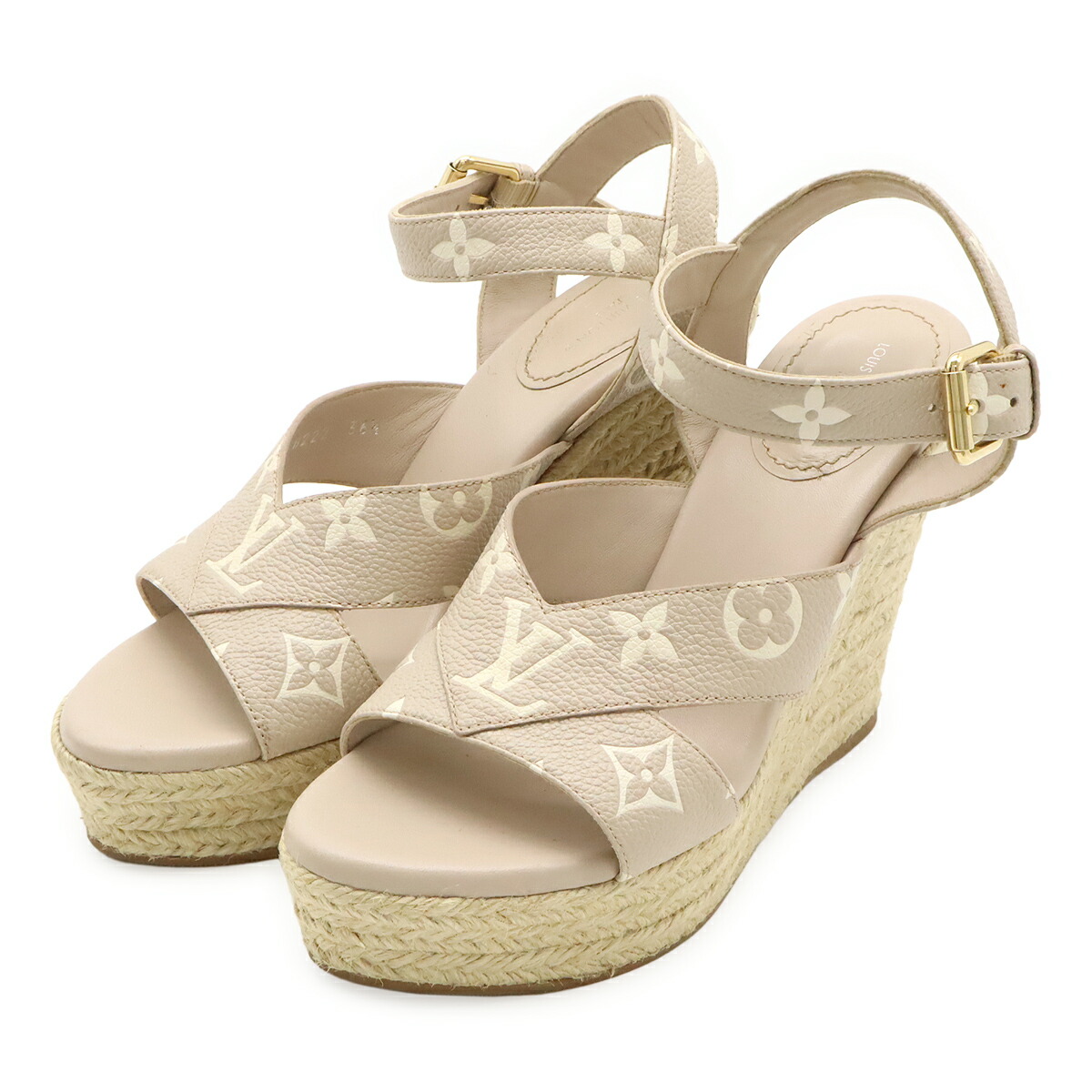 ルイヴィトン　スターボードライン　ラフィア　ウェッジソール　36 23cm 楽天市場】【靴】LOUIS VUITTON ルイ ヴィトン スターボードライン