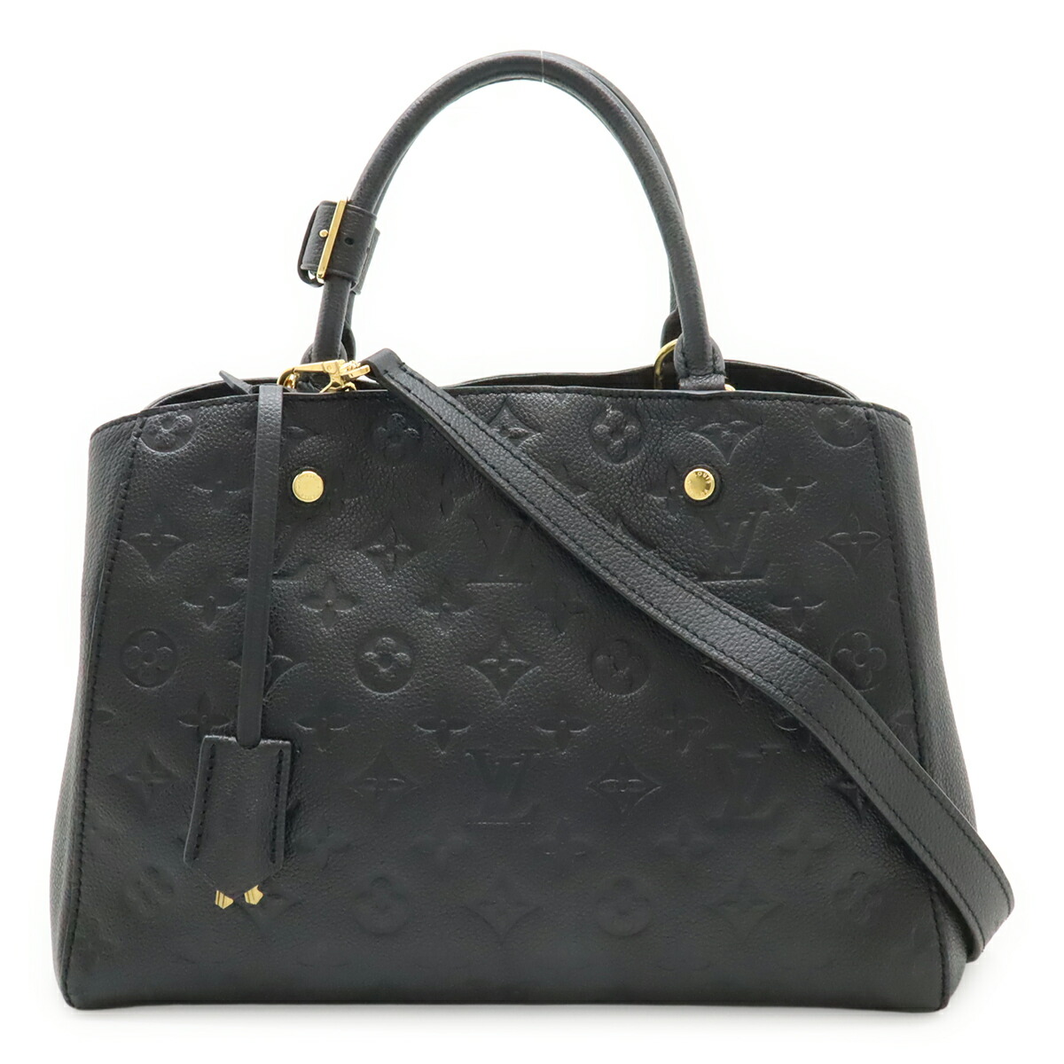 LOUIS VUITTON ルイ ヴィトン モノグラムアンプラント モンテーニュMM ハンドバック 2WAY ショルダーバッグ ノワール 黒 黒いこと M41048 【中古】
