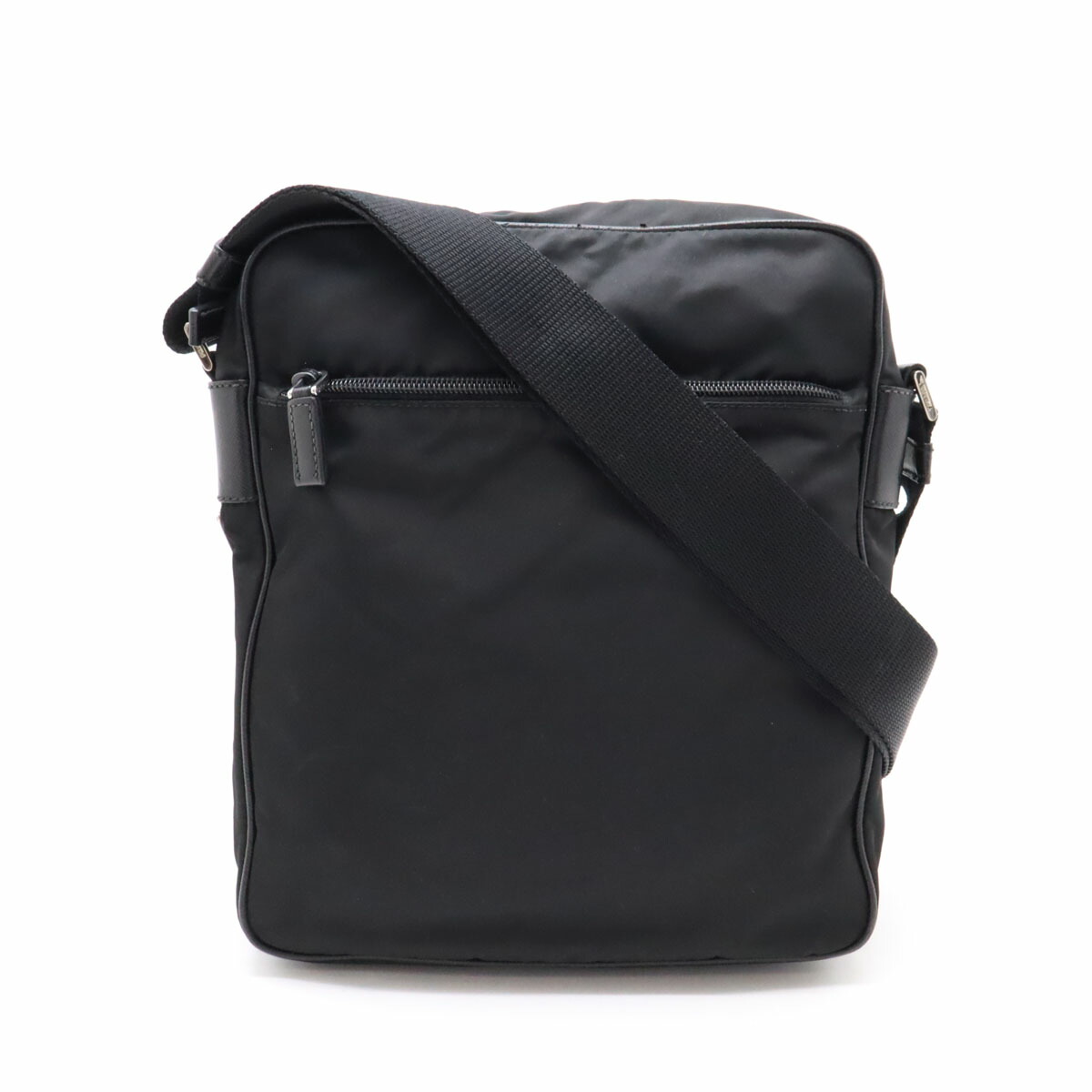 【極美品】プラダ レザー ナイロン メッセンジャー 斜め掛け ブラック PRADA 美品 プラダ ナイロン 斜め掛けショルダーバッグ