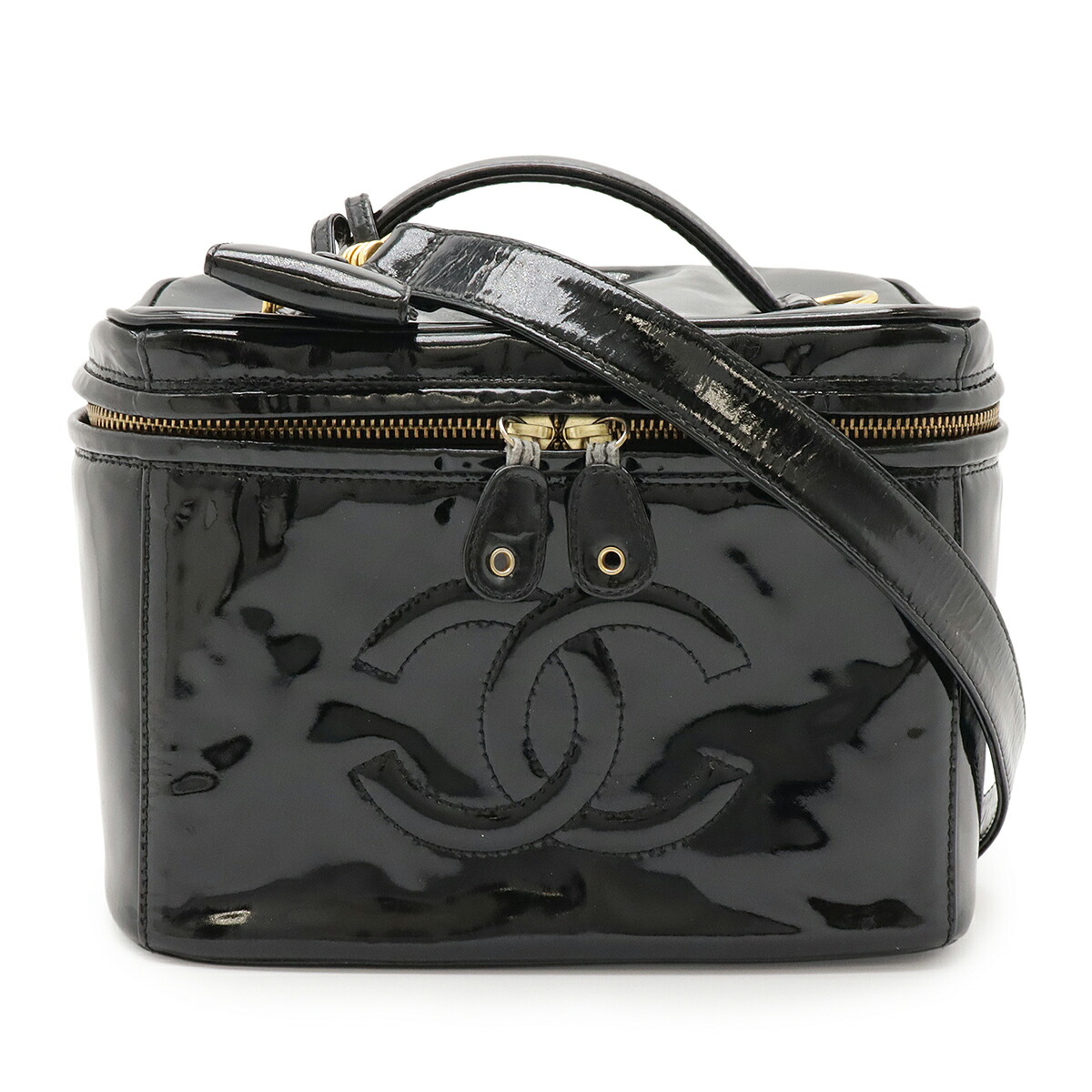 シャネル バニティバッグ エナメル 2way ショルダーバッグ ハンドバッグ 黒 楽天市場】CHANEL シャネル ココマーク バニティバッグ ハンドバッグ