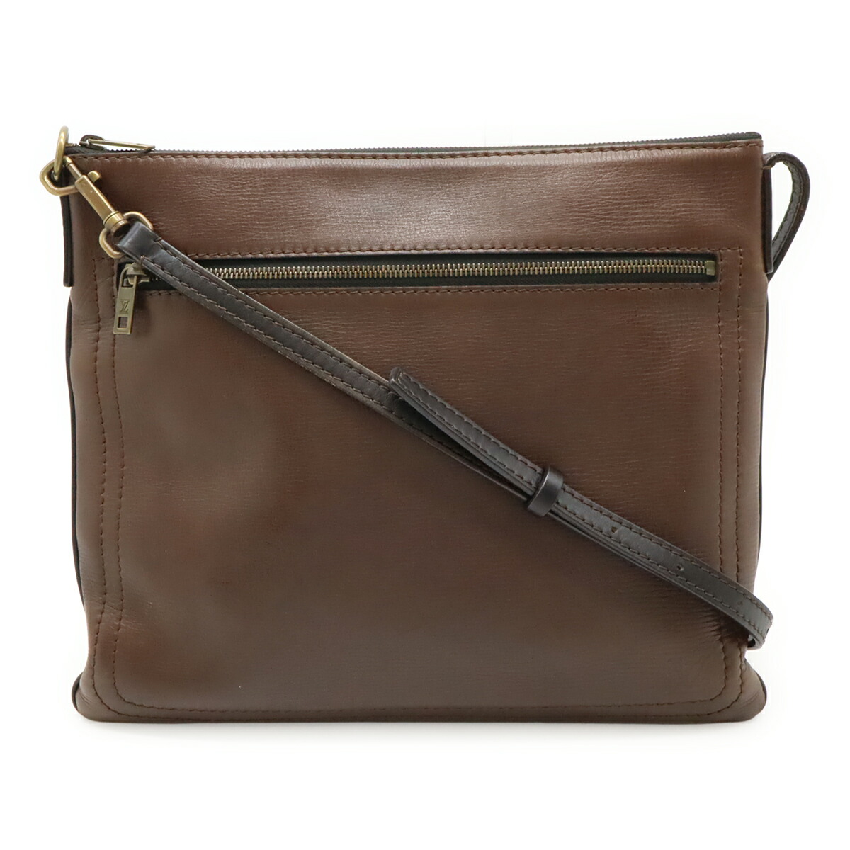 ルイヴィトンダークブラウン ショルダーバッグ 中古・古着通販】LOUIS VUITTON (ルイ ヴィトン) ショルダー