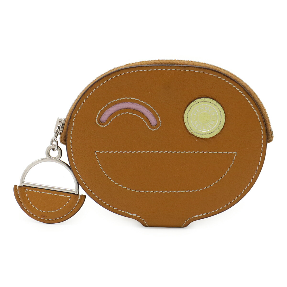 HERMES エルメス インザループ ウィンク コインケース 小銭入れ コインパース ポーチ シェーブル レザー キャラメル モーヴシルベストル Z刻印 【中古】